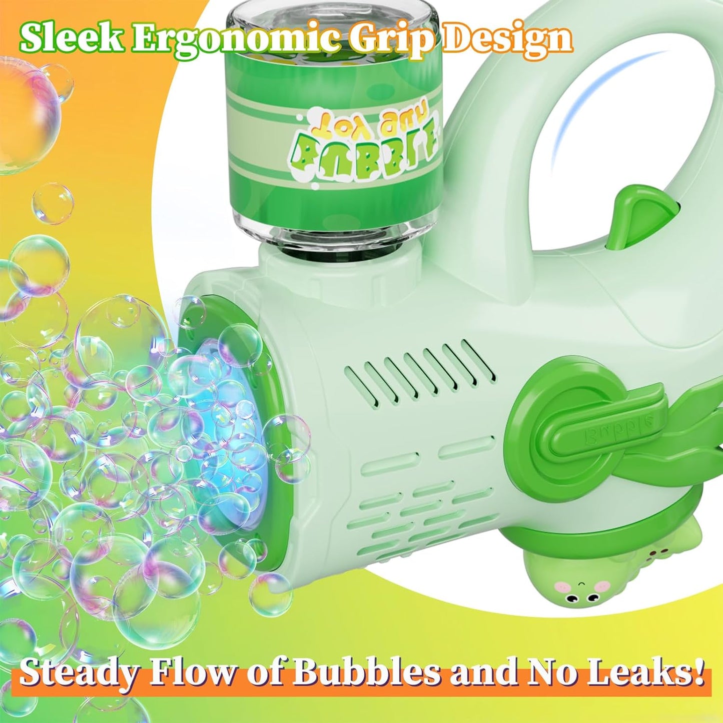 Dinosaur Bubble Gun 2-Pack - Light-Up Dino Bubble Machine Toys for Ages 3+ Kids with 10 Bubble Solution, 3-8 Year Old Boys Girls Birthday Party Favors Bubbles for Kids Toddler Toys