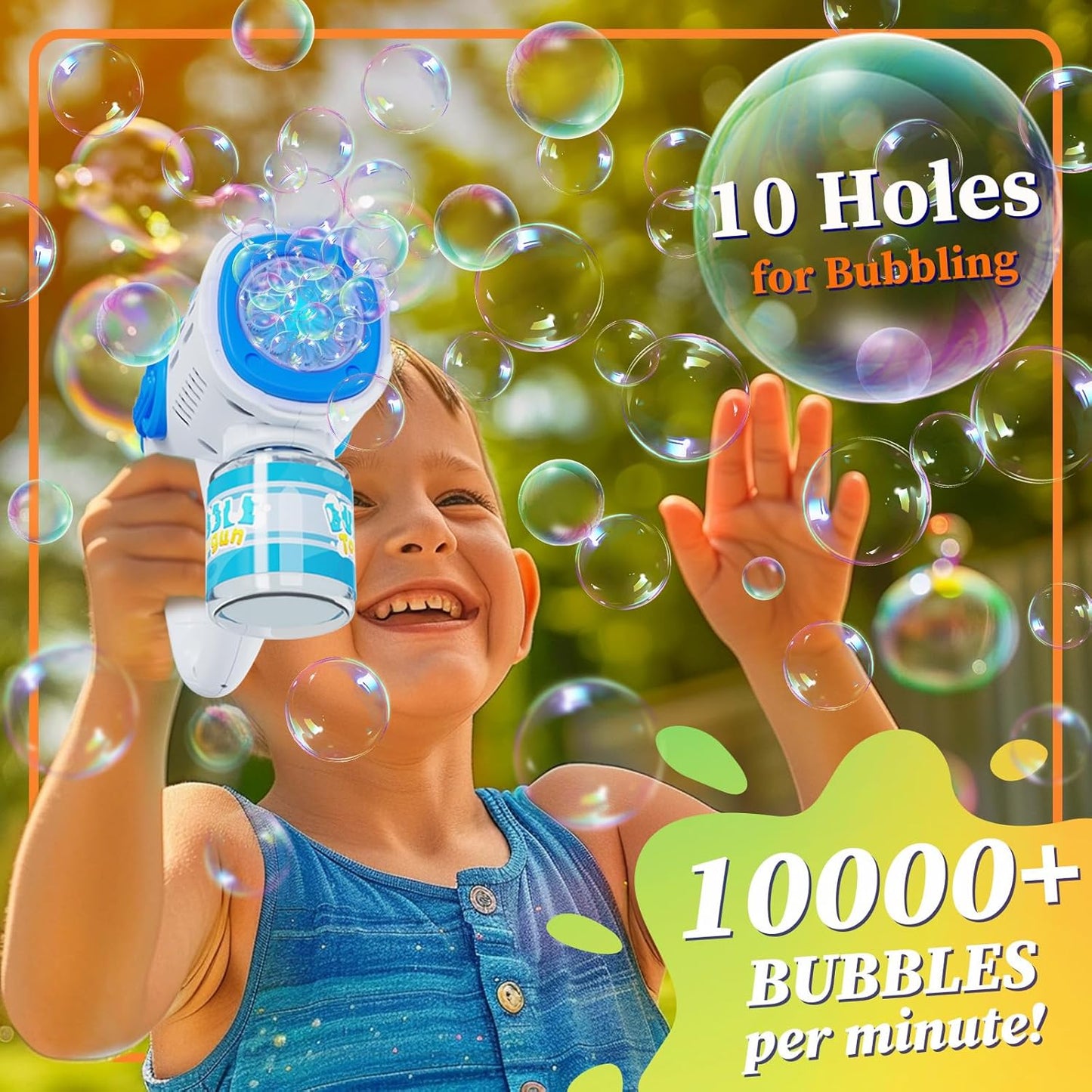 Dinosaur Bubble Gun 2-Pack - Light-Up Dino Bubble Machine Toys for Ages 3+ Kids with 10 Bubble Solution, 3-8 Year Old Boys Girls Birthday Party Favors Bubbles for Kids Toddler Toys